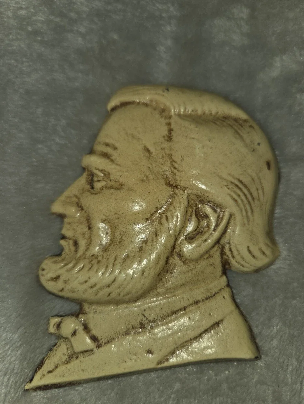Vintage Cast Iron Abraham Lincoln Profile Wall Plaque